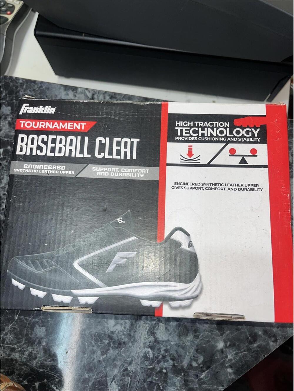 Franklin Sports Baseball Cleats for Boys, Size US11 - Black